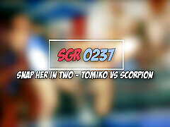 scattare la sua in due-tomiko vs scorpione
