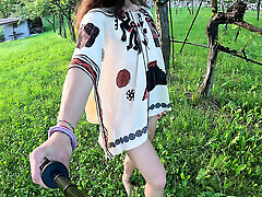 I undress and walk naked in nature! - Amateur