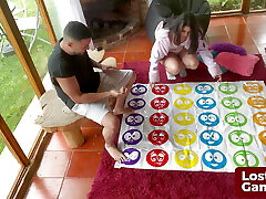 A urmila chawla kiss Twister game with Amelia super quick handjob Lucas