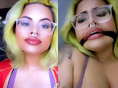 Before and after Anissa real cutie porn Halvorsen Gagged slut