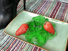 Smoking Mistress and Green Dessert From Boot Soles, POV Clip, Lady Victoria Valente in German