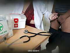 Doctor checking patient in clinic