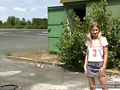 18 Year Blonde Girl First Porn Casting