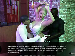 AWAM - Sex scene - Interracial threesome blowjob at the club - kimmytoons