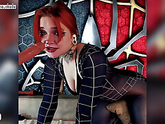 SENSUAL ORGASM FROM A BEAUTIFUL RED-HAIRED COSPLAYER WITH DIRTY TALK