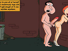 family guy cartoon parodia-lois & 039; s romans z glenn quagmire jest duży i publiczny