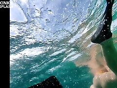Snorkel Slut in Paradise - Underwater Flash & Naughty Tease