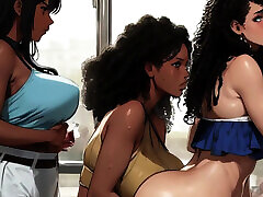 Big Natural Lactating Milfs Breastfeed Each Other On The Bus