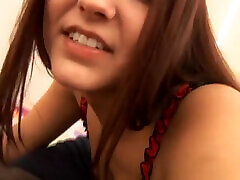 Brunette kingsman miss poppy dirty talks to make the lucky guy cum