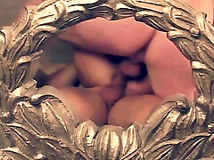 Skinny Mature Is Stuck in a Threesome