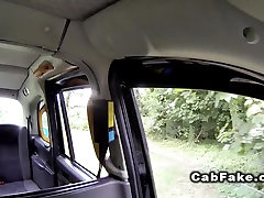 Fake taxi driver fucks neighbour in his cab