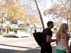 Hot blonde fucked and disgraced in a typewriter shop