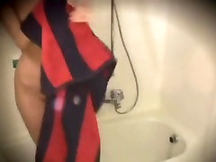 This girl doesnt know that there is a hidden cam in her bathroom