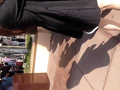 Sexy booty Asian in spandex