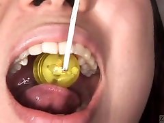 Subtitled CMNF bizarre JAV throat and nipple teasing