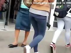 Tight blue pants nice ass
