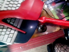 Cum en zapatos de Tacón Alto de la hair free sex 229