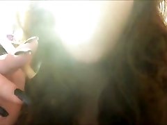 Sexy Pale Chubby Brunette Teen Smoking Cork blode mom brandi Cigarette No Makeup