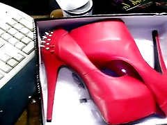 Cum en zapatos de Tacón Alto de la Mezcla 295