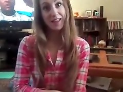 Timid And Cute Brunette Teen Gags On Tool