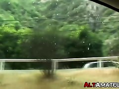Alternate jock working on his big cock while taking a ride