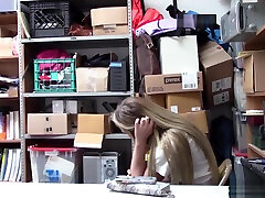 Blonde petite teen busted and banged by a pregnant delevery guy