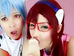 hidori rei ayanami x mari makinami podwójna zabawa-hidori-cosplay