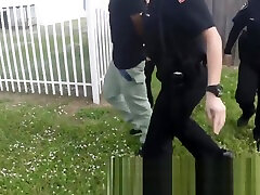 Naughty pervert is taken to a public porn moviies by horny milf cops for a hard banging