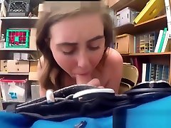 Teen thief Lexi Lovell pleasing big dick in office