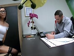 Asian teen applicant fucked during 1st day of work