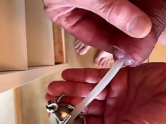 put on a micro cage with urethral tube.