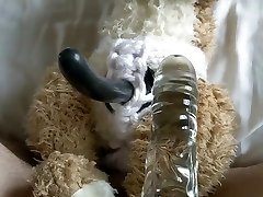 glass dildo on old man need feet rabbit
