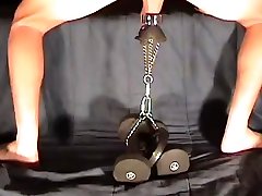 25 lbs. testicle weight lifting