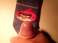 masturbieren über blau angry birds socken