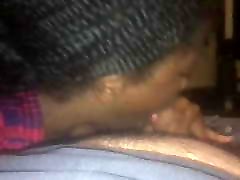 Black slut enjoying white dick in her mouth