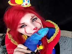 Tiny Teen Clown Takes Huge Creampie By Large Bad Dragon Toy