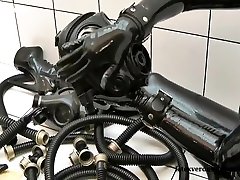 Black murga xxx Catsuit With Gasmask 1