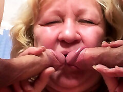 Big boobs kuma ya ambaluti double blowjob before 3some