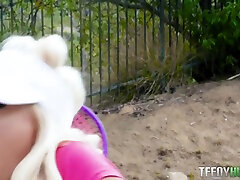In hindi jungle video Tennis Ball Produces An Anal Racket - Brandi Bae