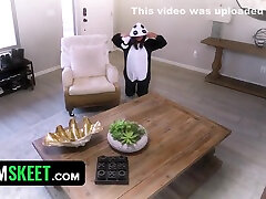 Charming Tiny Babe In Panda Costume Bounces Her Bubble Butt On Hard Dick And Swallows Its Juice - Mixed Ethnicity