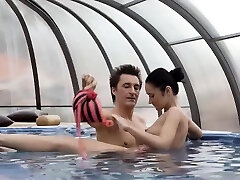 VIP4K. Babe is nailed by old womanizer in his personal pool
