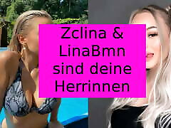 LinaBMN und ZClina sind deine Herrinen Femdom JOI sexy girl bed fuck POV