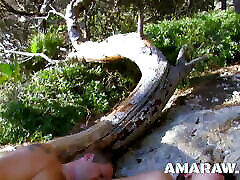 Big tits Nina Feline getting hammered in the woods