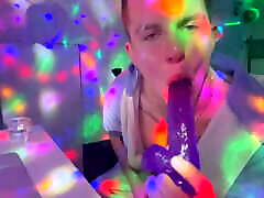 Twink is playing with a dildo with his tight hole Twink is playing with a dildo with his tight hole