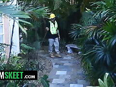 TeamSkeet - Beautiful Babe Jaye Austin With Perky Titties Dicked Down In The Woods By Lucky Builder