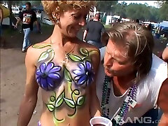 Partying like that in public is awesome and these chicks love being naked