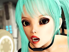 sesso android gioca con un sexy procace hottie in restrizioni in un veicolo spaziale