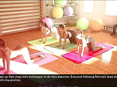 AWAM 13 - Dylan took a sneak peak in the ladies fitting room...Dylan joined Sophia and Patricia for yoga.
